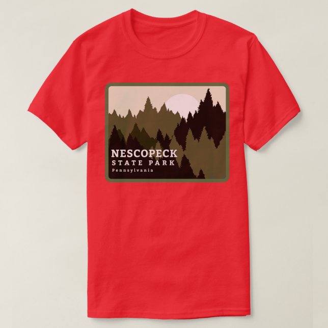 Nescopeck State Park Pennsylvania Forest Sunrise T-Shirt (Design Front)