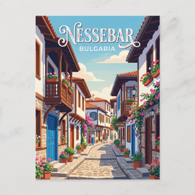 Nessebar Bulgaria Postcard (Front)