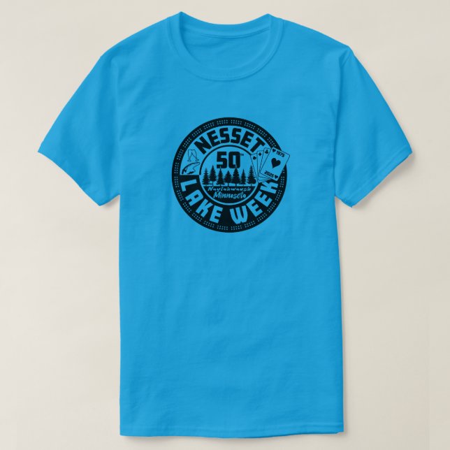 Nesset Cards Black Front Centre T-Shirt (Design Front)