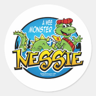 Nessie: A Wee Monster Classic Round Sticker