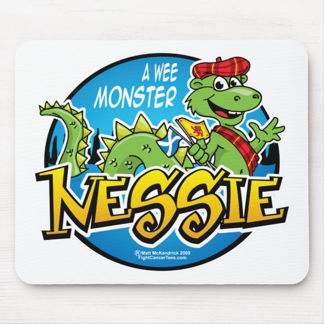Nessie: A Wee Monster Mouse Pad (Front)