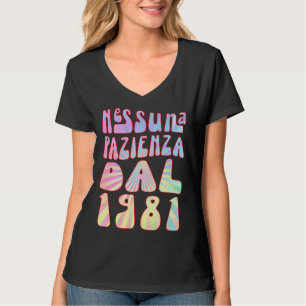 Nessuna Pazienza Dal 1981 42 Ani Compleanno Retrò T-Shirt