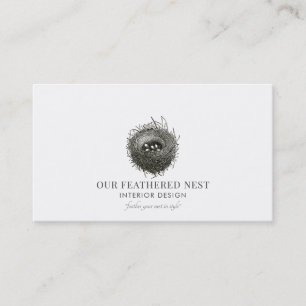 Nest Of Twigs Feathered Nest Interior Design Business Card