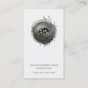 Nest Of Twigs Feathered Nest Interior Design Business Card