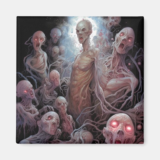 Nest Of Undead Zombies Horror Art Magnet (Front)