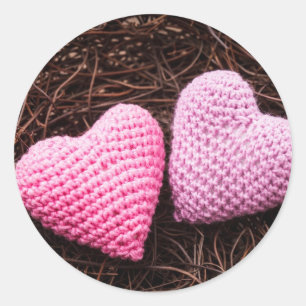 Nest With Hearts Classic Round Sticker