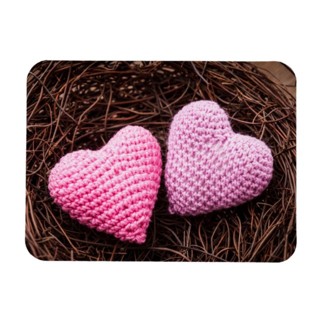 Nest With Hearts Magnet (Horizontal)