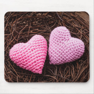 Nest With Hearts Mouse Pad