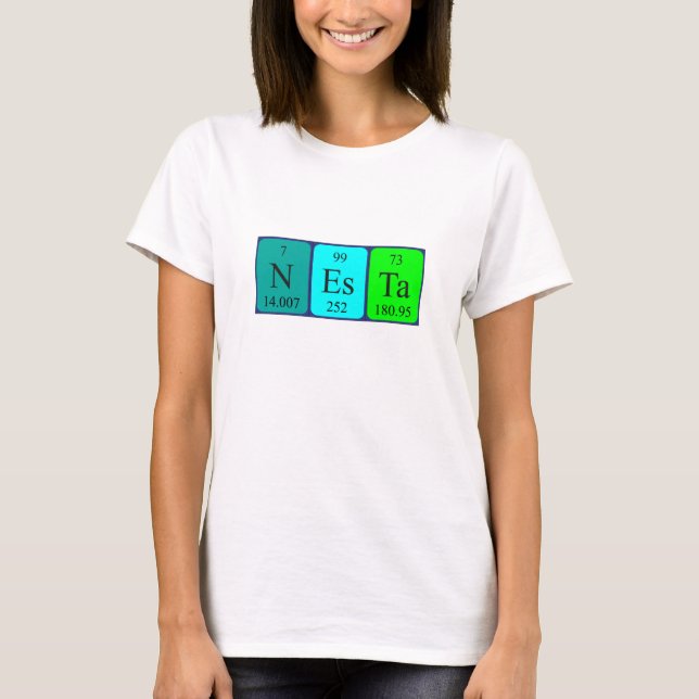 Nesta periodic table name shirt 3 (Front)