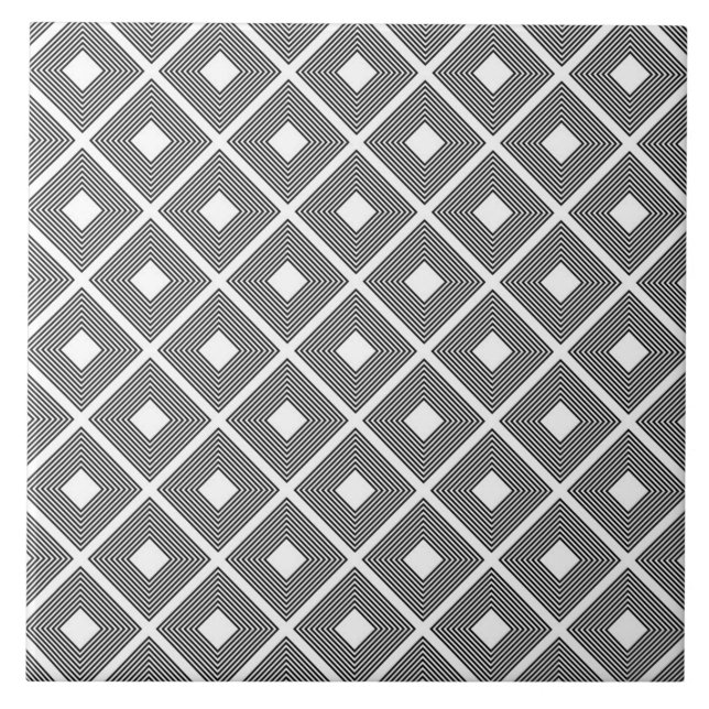 Nested Squares Ceramic Tile (Front)
