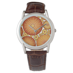 Nested wheels - copper and gold watch