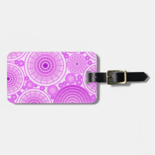 Nested wheels - lavender and purple luggage tag