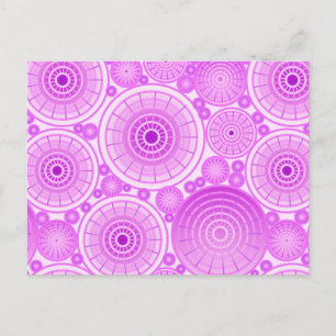 Nested wheels - lavender and purple postcard