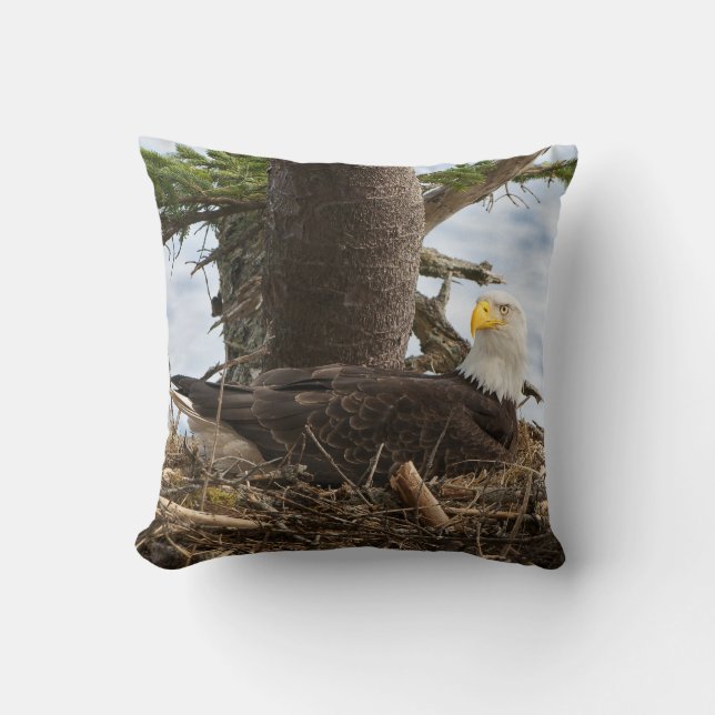 Nesting Bald Eagle Cushion (Front)