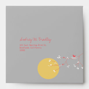 Nesting Bird Family Baby Shower Custom Envelope