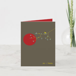 Nesting Bird & Family Baby Thank You Note Card