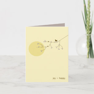 Nesting Bird & Family Baby Thank You Note Card