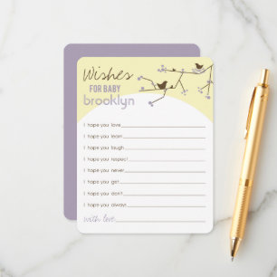 Nesting Bird Family Wishes For Baby Game Card