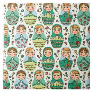 Nesting Dolls Ceramic Tile
