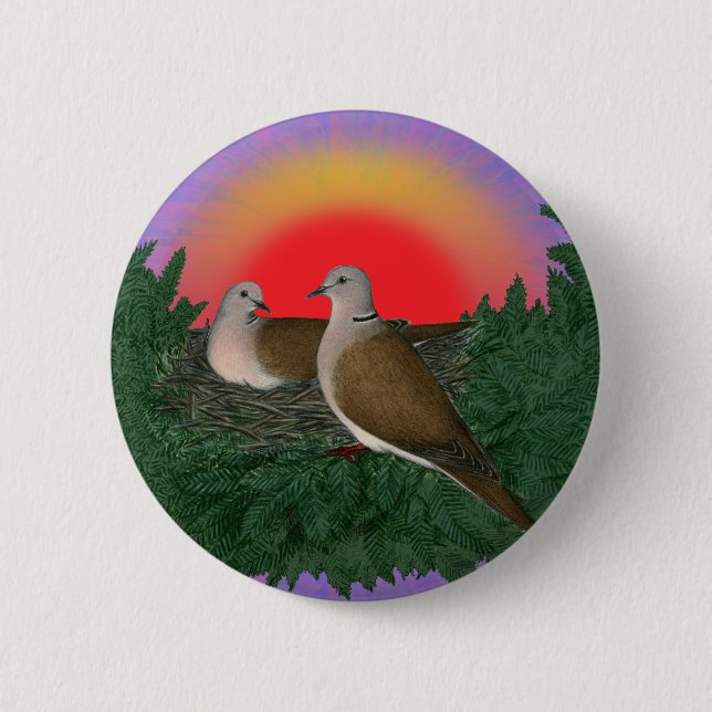 Nesting Doves 6 Cm Round Badge (Front)