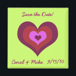Nesting Hearts Save the Date Magnet<br><div class="desc">Remind your friends to save the date for your wedding or commitment ceremony with this cheerful magnet.</div>