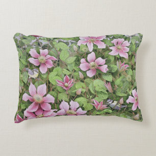 Nesting in Clematis Decorative Cushion