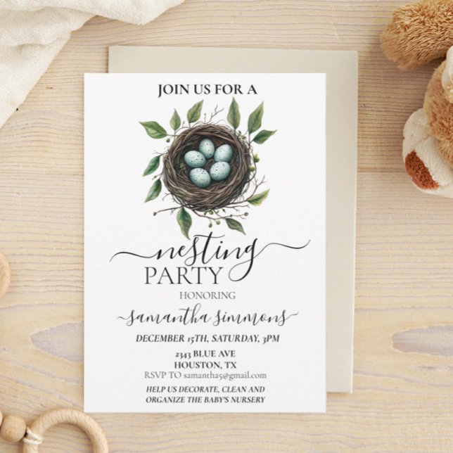 Nesting Party Baby Shower Alternative Party Invitation (Creator Uploaded)