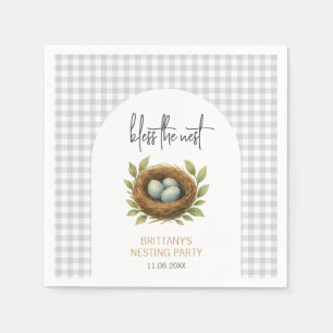 Nesting Party Bless the Nest Neutral Baby Shower Napkin
