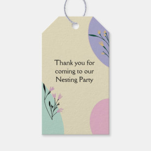 Nesting Party Parents to be New baby Gift Tags