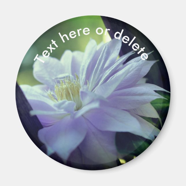 Nestled Clematis Flower Personalized Magnet (Front)