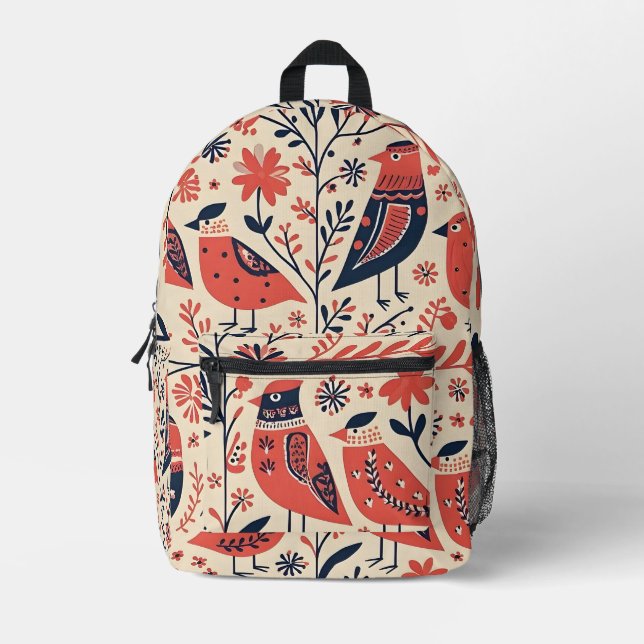 Nestled Nature Printed Backpack (Front)