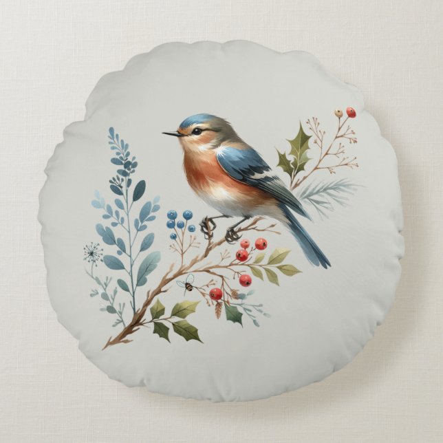 Nestled Nature Round Cushion (Front)