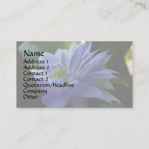 Nestled Purple Clematis Floral Business Card