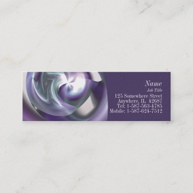 Nestled Sphere Skinny Business Card (Front)