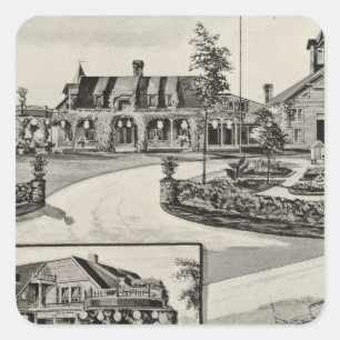 Nestledown, Zebley Farm Square Sticker