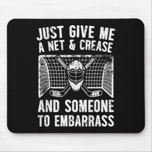 Net And Crease Ice Hockey Goalkeeper Ice Hockey Go Mouse Pad
