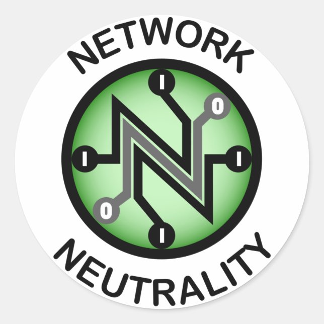 Net neutrality classic round sticker (Front)