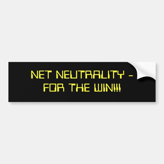 Net Neutrality for the win Bumper Sticker (Front)