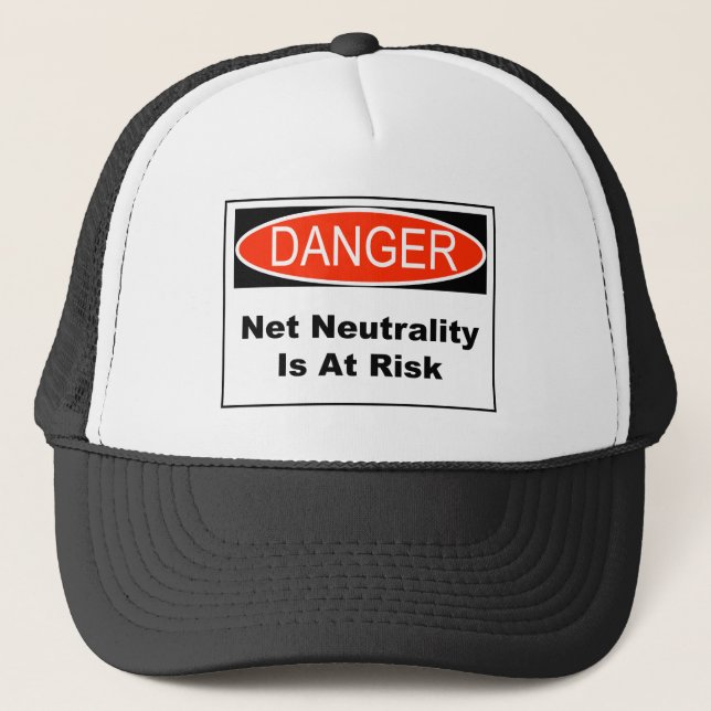 Net Neutrality Is At Risk Trucker Hat (Front)