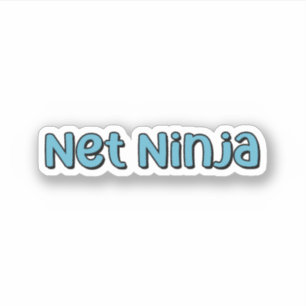 Net Ninja Blue Retro Pickleball Text