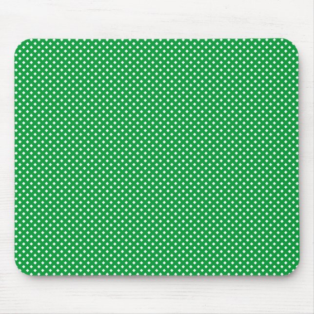Net Pattern Green with White Mouse Pad (Front)