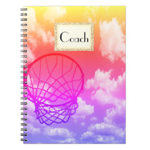 Netball Coach Theme Personalised Spiral Notebook
