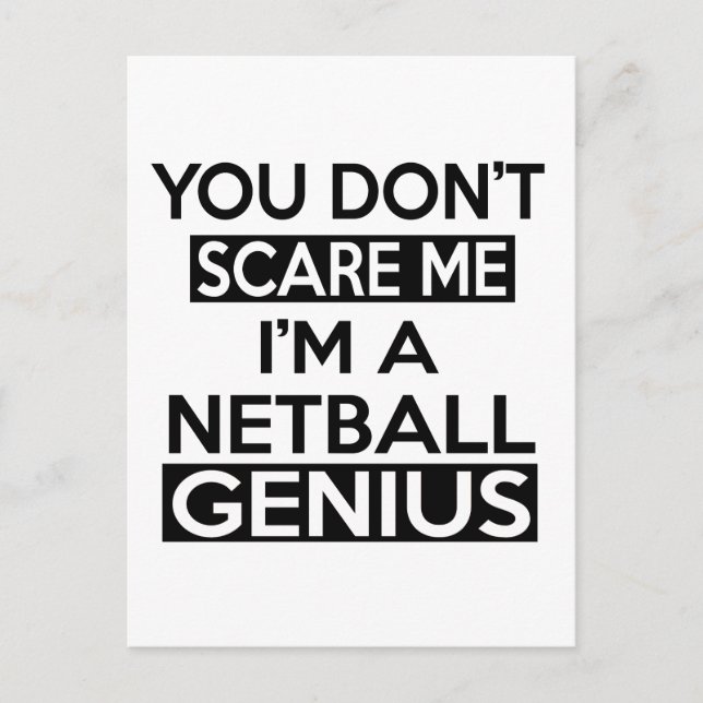 NETBALL GENIUS DESIGNS POSTCARD (Front)