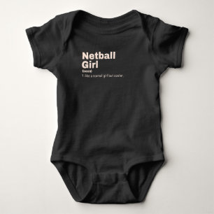 Netball Girl - Netball Baby Bodysuit