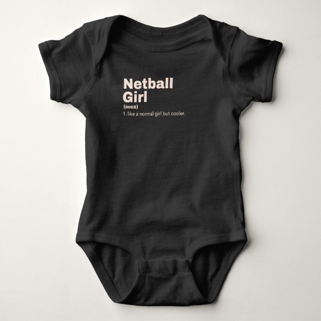 Netball Girl - Netball Baby Bodysuit (Front)