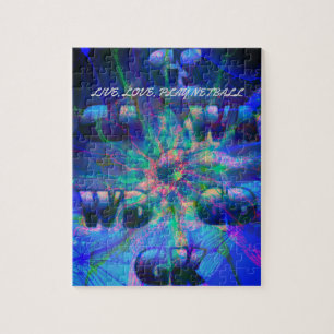 Netball Player Positions and Picture Quote Jigsaw Puzzle