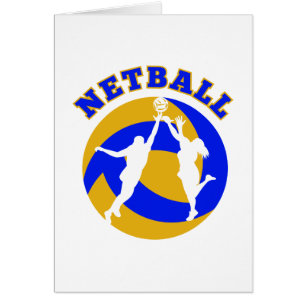 Netball player rebounding for ball