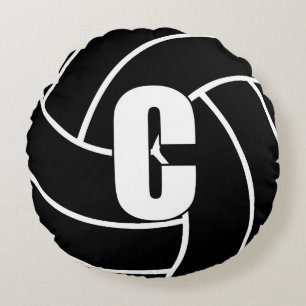 Netball Players - Centre - C Round Cushion