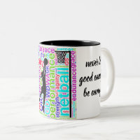 Netball Positions Words and Motivational Quote