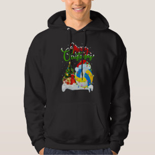 Netball Sports Xmas Decoration Santa Netball Chr Hoodie